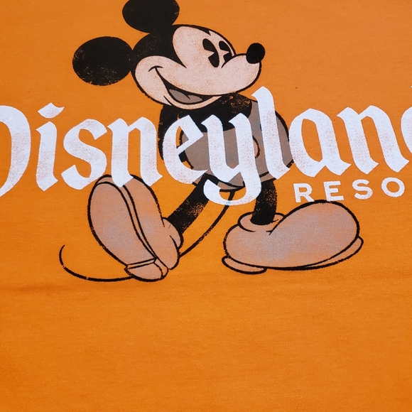 NWT Disneyland Resort Orange T-shirt UNISEX Sz Large - Picture 2 of 3